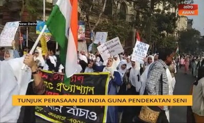 Tunjuk perasaan di India guna pendekatan seni