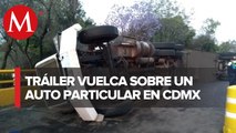 Vuelca tráiler en Circuito interior, CdMx