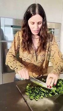 Espaguetis aglio e olio de Courteney Cox
