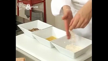 L'atelier des Chefs : langoustines panées au grué de cacao