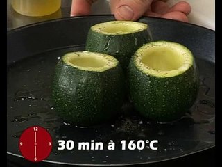 Courgette ronde aux légumes de saison