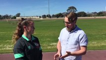 The Advocate/Coles Junior Sports Awards nominee Ivy Whelan speaks with sports reporter Jarryd McGuane