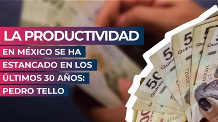 La productividad en México se ha estancado en los últimos 30 años: Pedro Tello