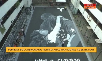 Peminat bola keranjang Filipina abadikan mural Kobe Bryant