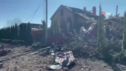 Rusya Kiev'de bir köyü vurdu