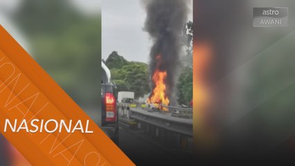 Dua beranak rentung dalam kemalangan