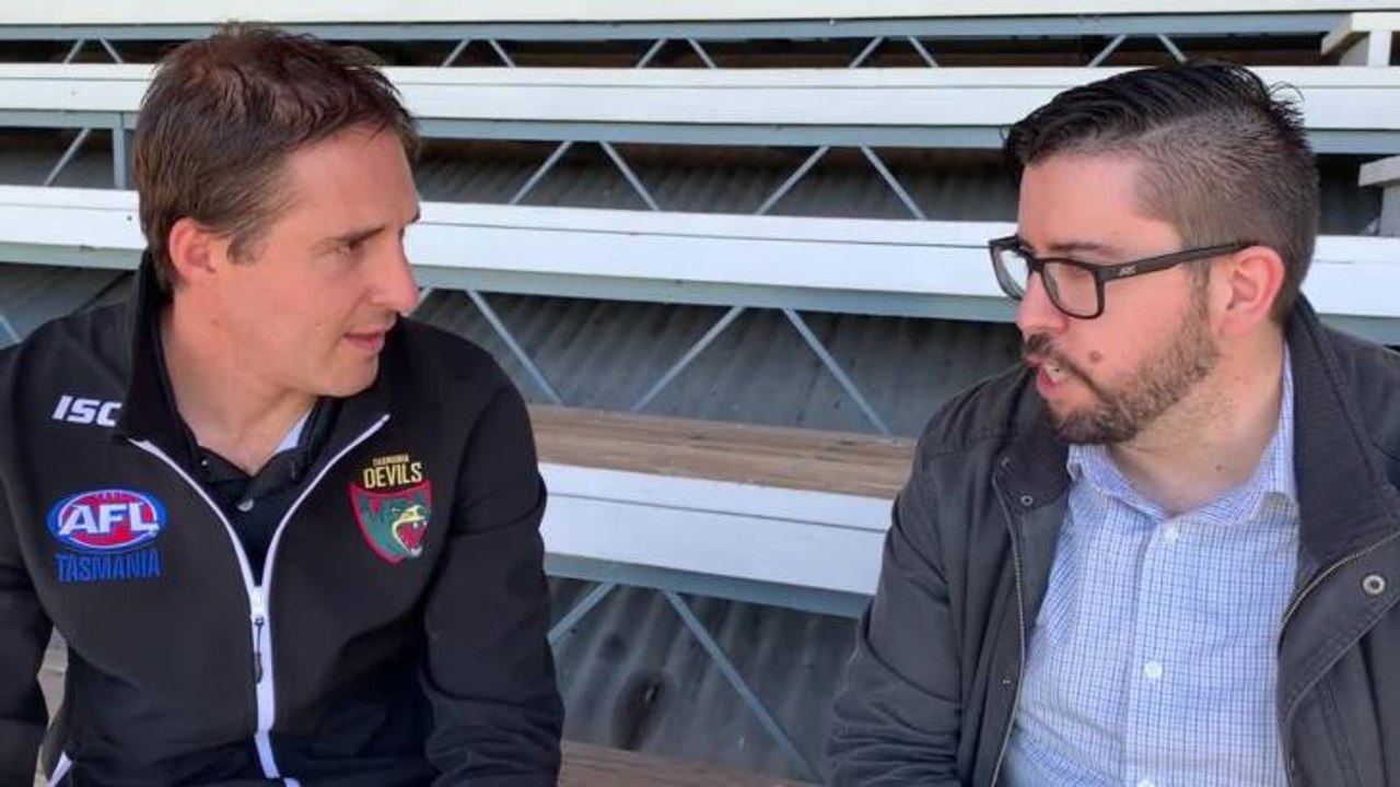 Tasmania Devils coach Cameron Joyce on the North-West Coast