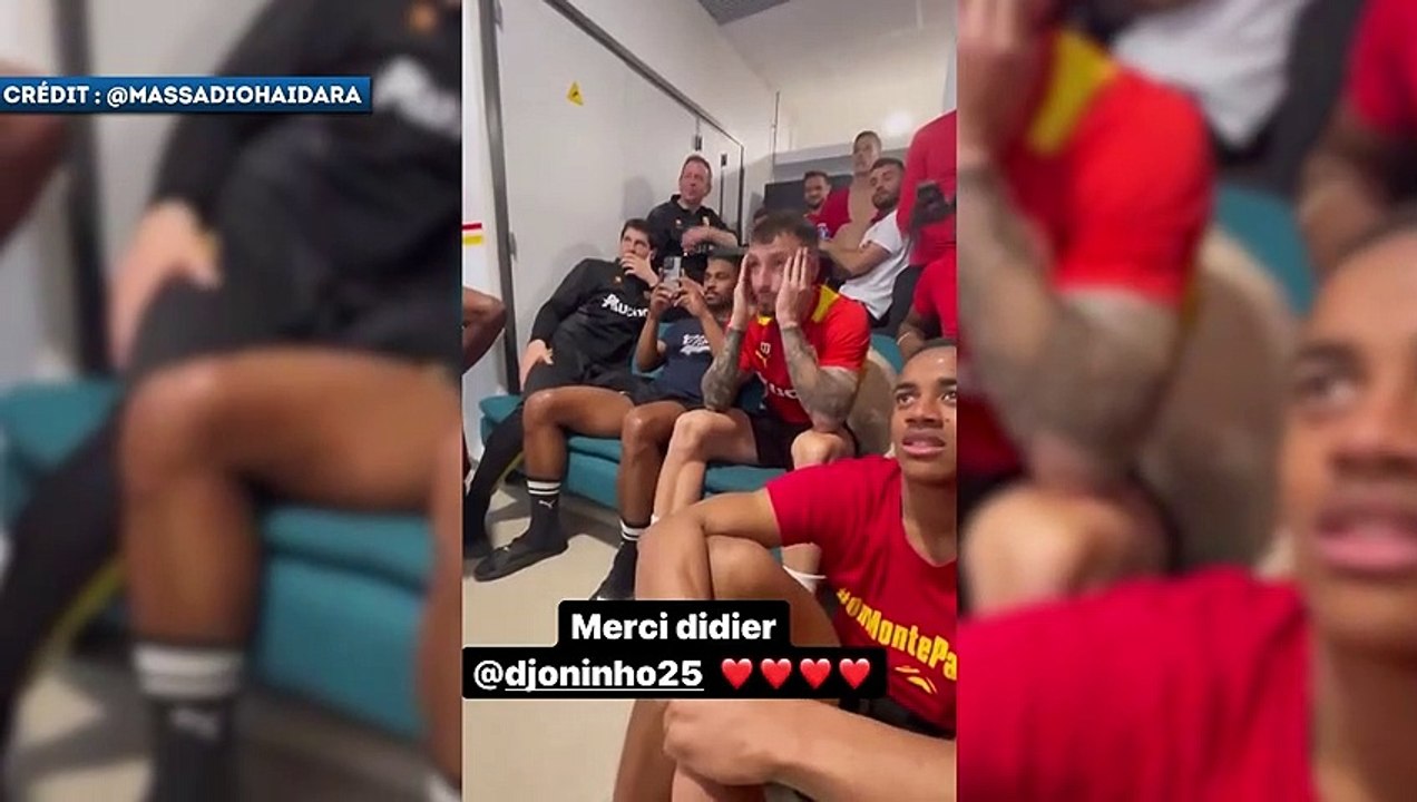 Le vestiaire du RC Lens en effervescence pour l...