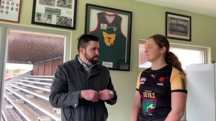 Charlie Vandenberg ahead of the AFLW All Stars match