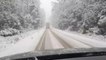 Snow on the road to Cradle Mountain