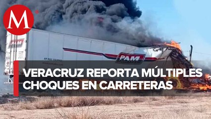 Carambola en carretera de Veracruz deja al menos 3 personas fallecidas