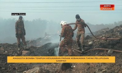 Anggota bomba tempuh kesukaran padam kebakaran tapak pelupusan sampah
