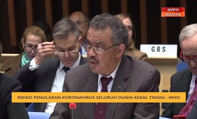 Risiko penularan koronavirus seluruh dunia kekal tinggi - WHO