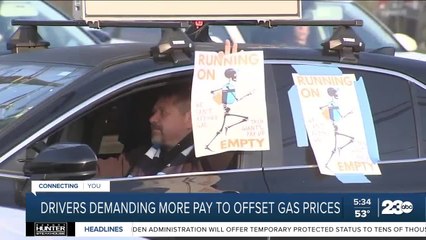 Download Video: Independent Amazon, Uber drivers demanding more pay to offset high gas prices