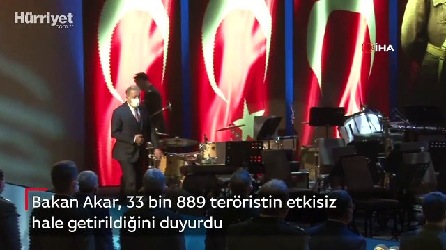 Bakan Akar, 33 bin 889 teröristin etkisiz hale getirildiğini duyurdu