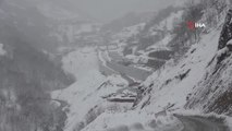 Yeni Zigana Tüneli inşaatında çalışmalar kara kışa rağmen hız kesmeden devam ediyor