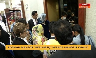 Rosmah Mansor "beri mesej" kepada Mahdzir Khalid