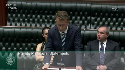 Bega MP Andrew Constance speaks on Princes Highway