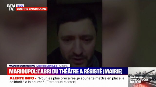 C'est un génocide de la nation ukrainienne : L'indignation du maire de Marioupol après le bombardement d'un théâtre abritant des civils