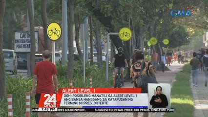 DOH: posibleng manatili sa Alert level 1 ang bansa hanggang sa katapusan ng termino ni Pres. Duterte | 24 Oras