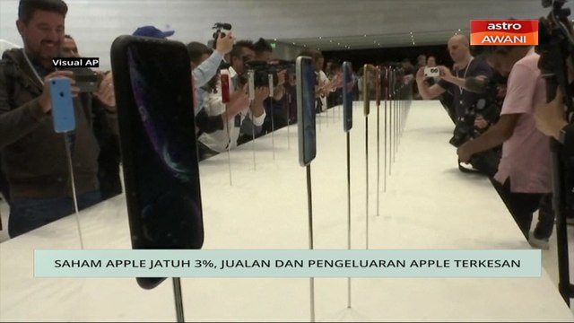 Niaga AWANI: Saham Apple jatuh lebih 3 peratus dan pengeluaran Apple terkesan
