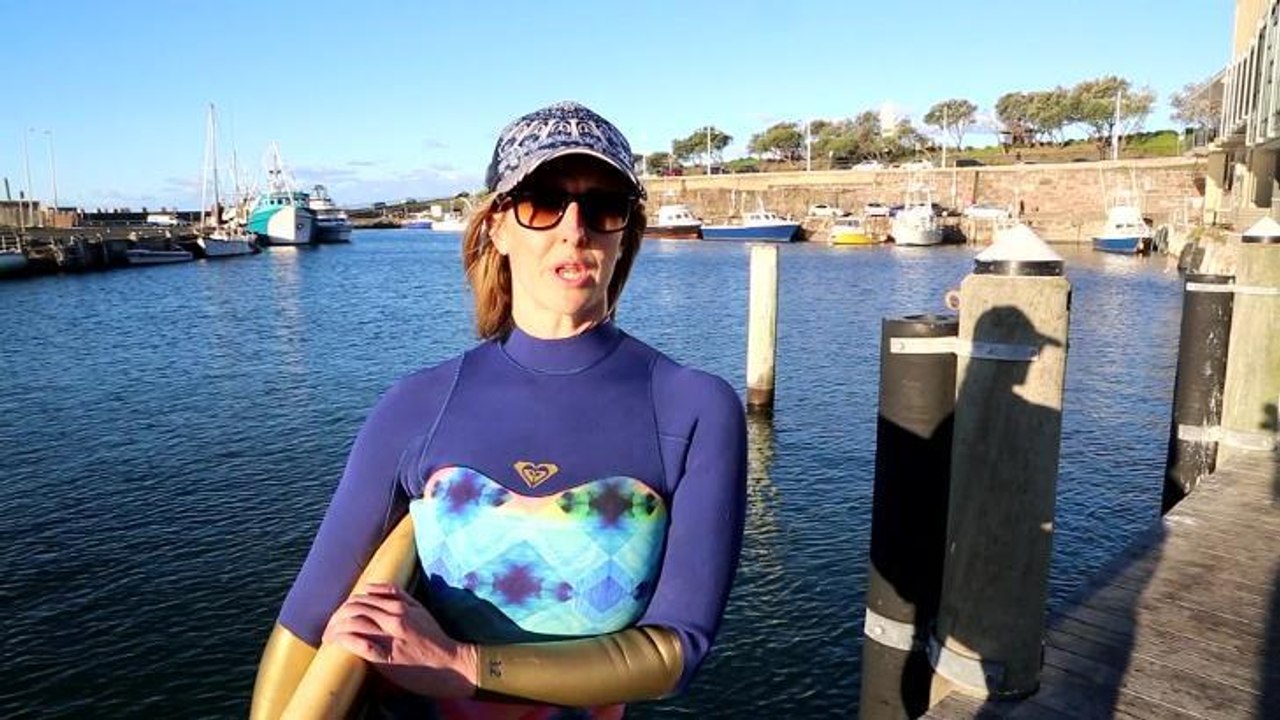 ILLAWARRA MERCURY Catherine McMillan and daughter Eliza at Wollongong Harbour. Video: Greg Ellis.