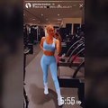 Khloe Kardashian shows off skinny new figure in gym video