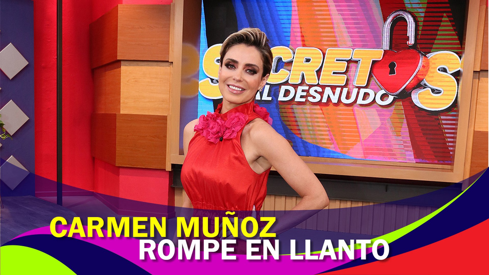 Carmen Muñoz llora durante la presentación de su nuevo programa de  televisión 'Secretos al desnudo' en Televisa - Vídeo Dailymotion