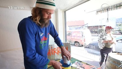 Adelaide's controversial installation artist Henry Jock has taken over the Egg & Dart Gallery