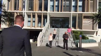 Supporters of Darren Butler leave Wollongong court