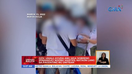 Gov. Umali: Ayuda ang mga sobreng ipinamigay noong Martes; nataon lang sa pagdating ng UniTeam | UB