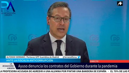 Hablamos con Alfonso Serrano tras la denuncia de Ayuso por los contratos del Gobierno durante la pandemia