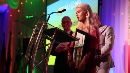 ILLAWARRA MERCURY Ebony Austin accepting her Wollongong Young Citizen of the Year Award. Video: Greg Ellis