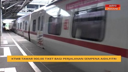 KTMB tawar 900,00 tiket bagi perjalanan sempena Aidilfitri
