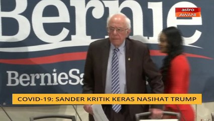 COVID-19: Sander kritik keras nasihat trump
