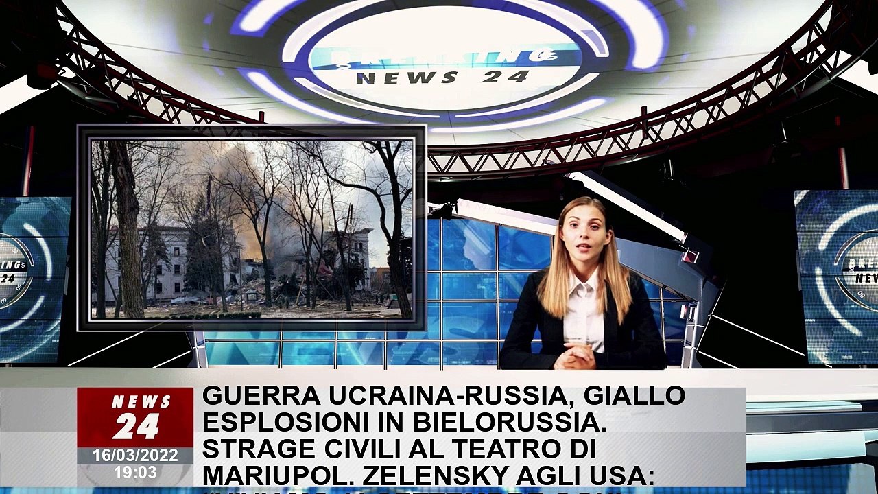 Guerra Ucraina-Russia, giallo esplosioni in Bielorussia. Strage civili al teatro di Mariupol. Zelens