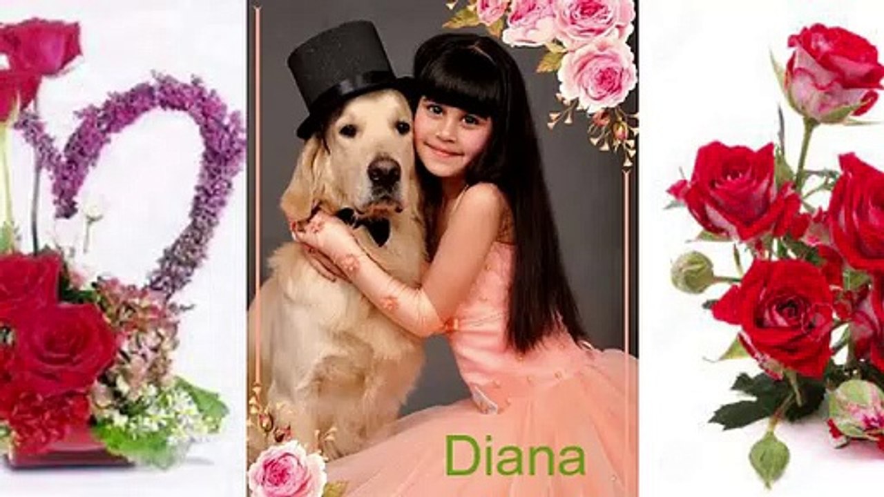 Diana Ankudinova singing "Night" ("Ночь") with her beautiful pictures