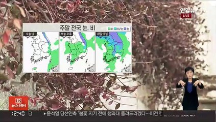 [날씨] 주말 전국 눈·비…강원 산간 폭설