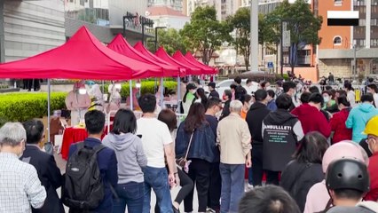 Shanghai residents queue for Covid tests as Omicron outbreak spreads across China