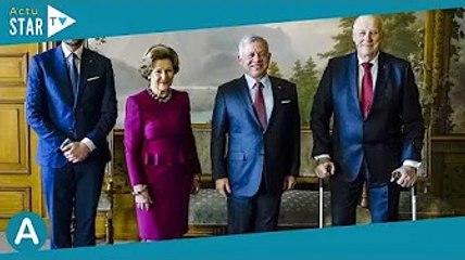 Le roi Harald V de Norvège : cette visite du roi Abdallah II de Jordanie qu'il reçoit