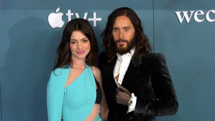 Anne Hathaway, Jared Leto attend Apple's "WeCrashed" season one red carpet premiere in Los Angeles