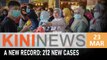 Record-high 212 new Covid-19 cases recorded today | Kini News -  23 Mar