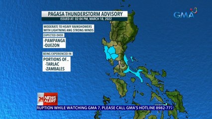 Weather update as of 3:39 p.m. (March 18, 2022) | 24 Oras News Alert