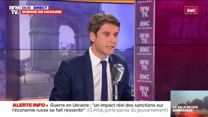 Gabriel Attal sur la guerre en Ukraine: "Notre objectif n'est pas l'escalade du conflit mais que celui-ci cesse"