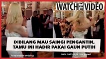 Dibilang Mau Saingi Pengantin, Tamu Perempuan Hadir Pakai Gaun Putih dan Berjoged di Lantai Dansa