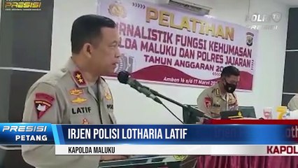 Pelatihan Jurnalistik Fungsi Kehumasan Polda Maluku dan Polres Jajaran