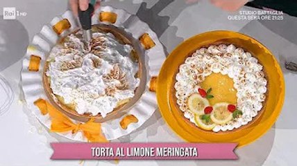 Natalia Cattelani a È sempre mezzogiorno oggi: ricetta torta al limone meringata Puntata ricca di ri