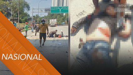 Penghantar makanan parah selepas dua kali kemalangan