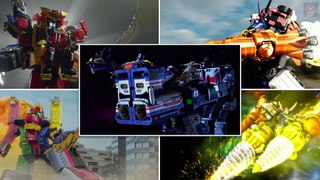 Every Mecha Combinations from Super Sentai & Kamen Rider Crossover (full HD video)