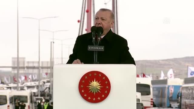 ÇANAKKALE - Cumhurbaşkanı Erdoğan: (1915 Çanakkale Köprüsü) Otomobil geçişleri ile alakalı fiyatı, 200 lira olarak belirledik